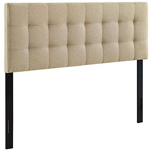 Modway Lily Tufted Linen Fabric Upholstered King Headboard in BeigeModway MOD-6235-WAL-BEI Collins Tufted King Fabric a