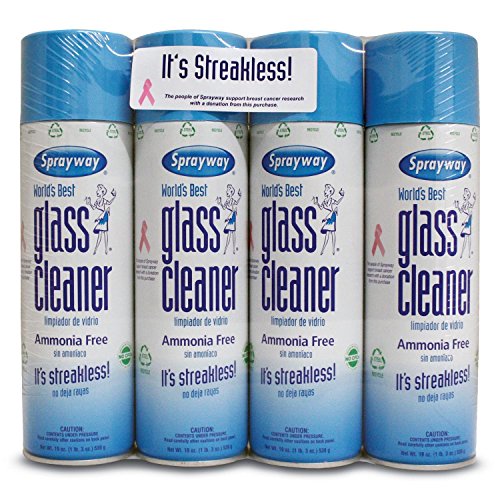 Sprayway 443331 Ammonia Free Glass Cleaner, 19 Oz. (4-Pack) (Packaging May Vary)Meguiar&#x27;s Professional Glass Clean