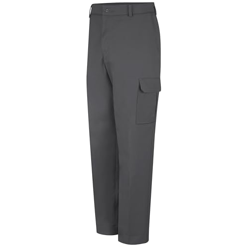 Red Kap Men's Industrial Cargo Pant, Charcoal, 34W x 32L