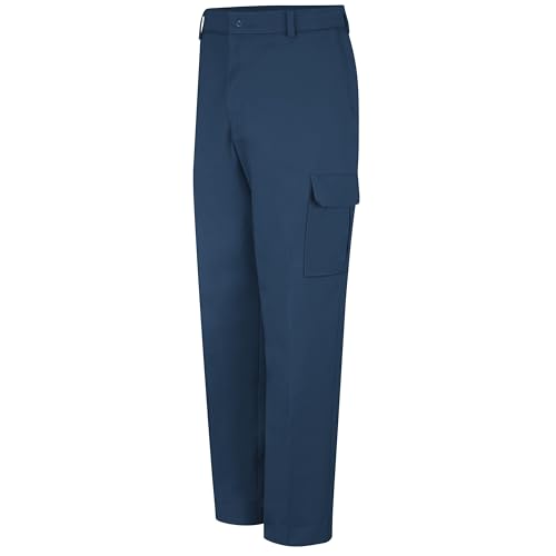 Red Kap Men's Industrial Cargo Pant, Navy, 46W x 34L