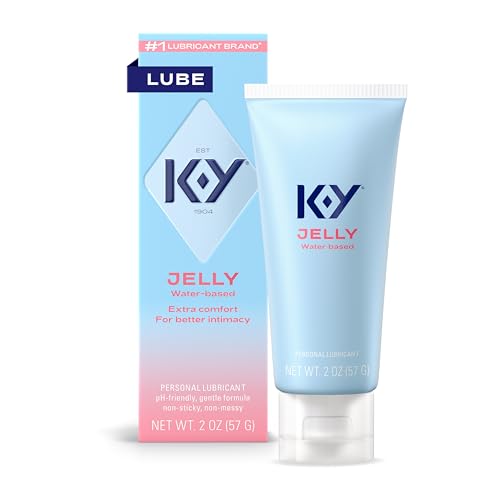 K-Y Jelly Water Based Lube For Sex, Anal Lube, Non-Greasy Water Based Personal Lubricant, pH Friendly Sex Lube Can Be Used With Sex Toys For Women & Male Sex Toys, Condom Friendly Personal Lube, 2 oz