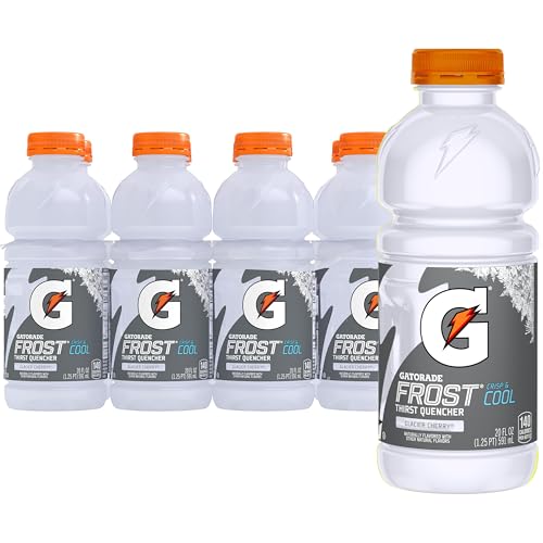 Gatorade Thirst Quencher Sports Drink, Frost Glacier Cherry, 20oz Bottles, 8 Pack, Electrolytes for Rehydration