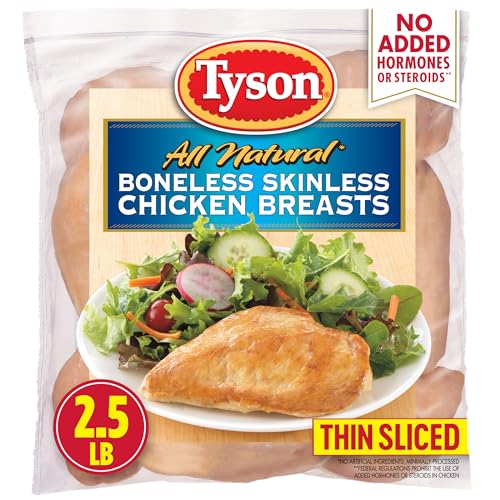 Tyson Boneless Skinless Chicken Breasts, Frozen, 2.5 Lb