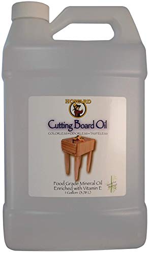 Howard Products Cutting Board Oil, Premium Butcher Block Conditioner: Deep-Penetrating, Food Grade, Revitalizes, Prevents Drying and Cracking. Ideal for Wooden Bowls, Spoons, and More. Size: 1 Gallon