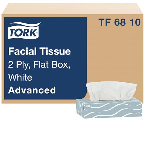 Tork Advanced Facial Tissue White Soft, Gentle 2-Ply, F1 Dispenser Compatible 30 Boxes x 100 Tissues (TF6810)