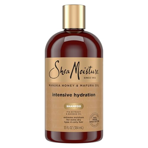 Shea Moisture Intensive Hydration Shampoo Manuka Honey and Mafura Oil for Dry, Damaged Hair Sulfate-Free 13 oz