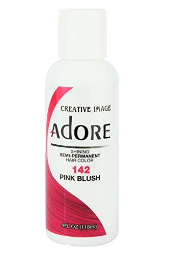 Adore Semi Permanent Hair Color - Vegan and Cruelty-Free Pink Hair Dye - 4 Fl Oz - 142 Pink Blush (Pack of 1)