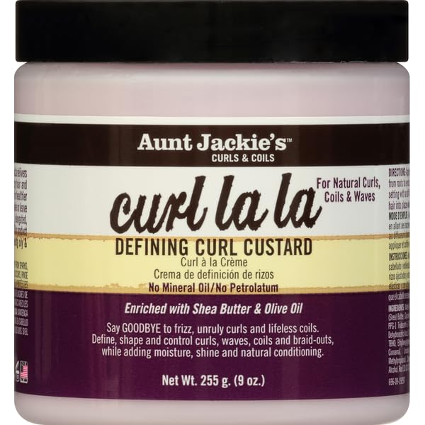 Aunt Jackie's Curl La La, Lightweight Curl Defining Custard, Enriched with Shea Butter & Olive Oil, Basic, 15 Ounce