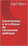 Contribution La Critique De Lconomie Politique