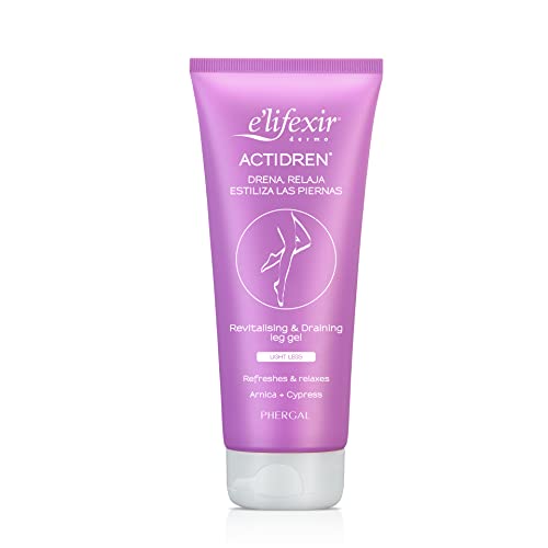 (-25%) E’lifexir Actidren - Entspannendes, Drainierendes Gel für Müde Beine | Draineirt, Entlastet und Formt | Verbessert die Durchblutung, Reduziert Volumen und Lindert Geschwollene Knöchel | 200 mL