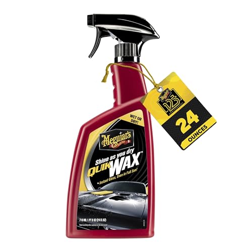 Meguiar's A1624 Quik Wax - Easy-to-Use Spray Wax for Gloss, Shine & Protection - Wet or Dry Use, 24 Oz.