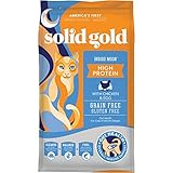 Solid Gold High Protein Dry Cat Food - Grain Free & Gluten Free Chicken Cat Dry Food w/Probiotics for Gut Health & Digestion - High Fiber & Omega 3 - Low Carb Superfood Kibble for Cats All Ages -12LB