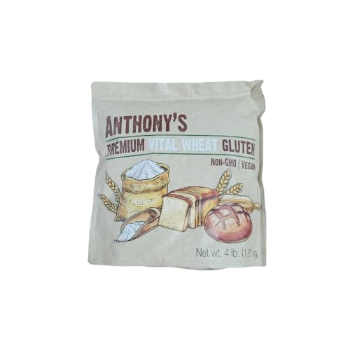 Anthony's Vital Wheat Gluten, 4 lb, Vegan, Non GMO, Keto Friendly, Low Carb