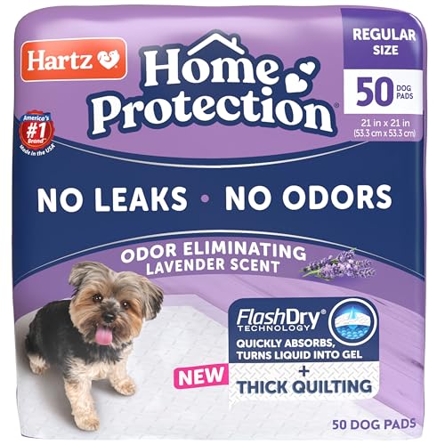 Hartz Home Protection Lavender Scent Odor Eliminating Gel Dog Pads Multi-layer Construction If you