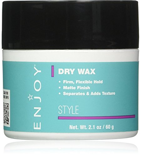 Enjoy Dry Wax - Non Greasy Pliable Texture Hair Wax - Firm Flexible Hold Natural Matte Finish (2.1 Oz)