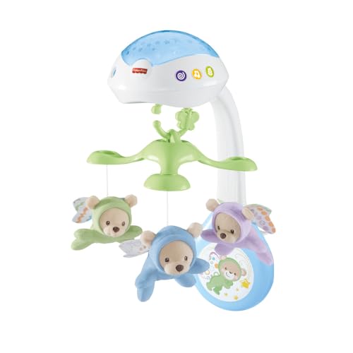 (-37%) Fisher-Price 3-in-1-Traumbärchen-Mobile, Mobile für Babybett, Elektrisches Mobile mit Licht, Musikmobile, Babyerstausstattung, Babybett- und Baby-Zubehör, ab Geburt, CDN41