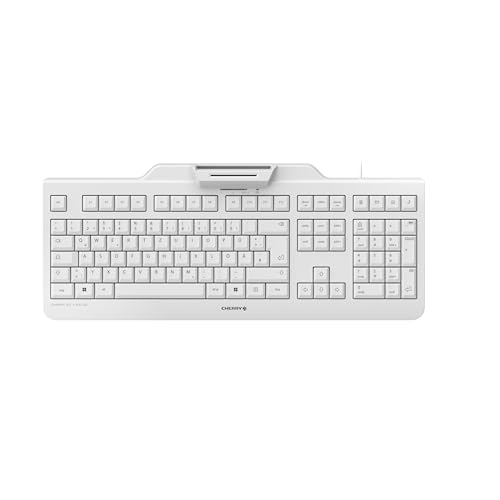 🔥 STARKER PREIS (-33%) CHERRY KC 1000 SC, Kabelgebundene Security-Tastatur, Deutsch QWERTZ, Weiß