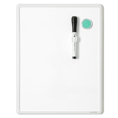 U Brands Contempo Magnetic Dry Erase Board 20x16 Inch White Frame