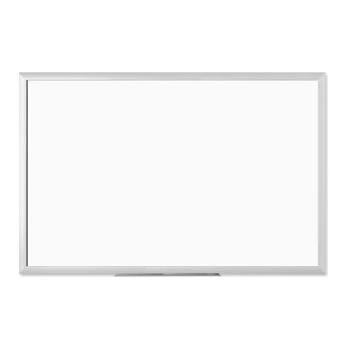 U Brands Magnetic Whiteboard, 36" x 24", Wall Mounted Dry Erase Board with Silver Aluminum Frame, White Board 