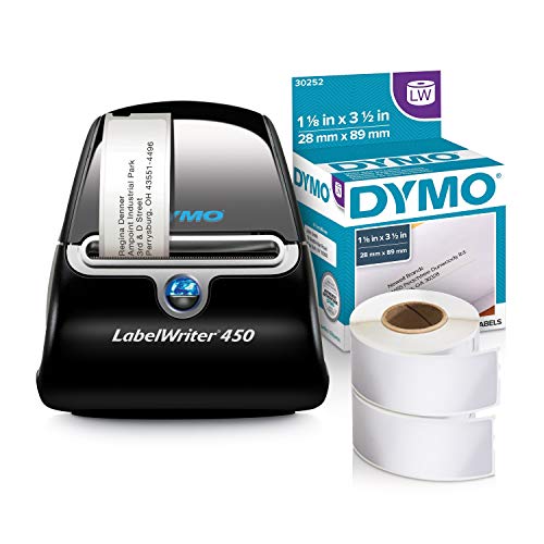 DYMO LabelWriter 450 Direct Thermal Label Printer with 2 Address Label Rolls