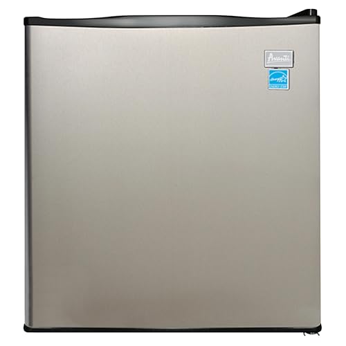 Avanti Mini Fridge Compact Refrigerator for Home Office or Dorm, Features Compressor Cooling Single Door Removable Shelves Automatic Defrost and Adjustable Temp Control, 1.7-Cu.Ft, Stainless Steel