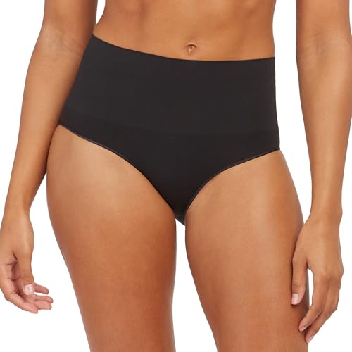 SPANXshape Everyday Shaping Brief - Core Control Shapewear Underwear - Invisible Under Clothes - Seamless Design - Black - Large