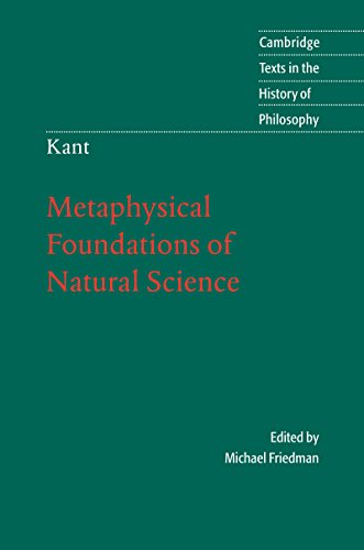 Metaphysical Foundations of Natural Science (By: Immanuel Kant,MichaelFriedman) cover
