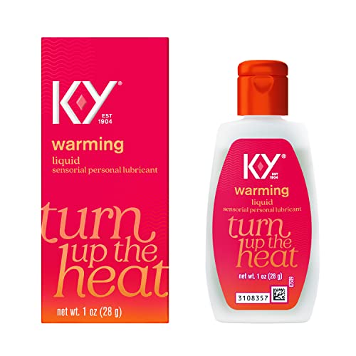 K-Y Warming Liquid Lube, Sensorial Personal Lubricant, Glycerin Based Formula, Safe to Use with Latex Condoms, for Men, Women and Couples, 2.5 FL OZ