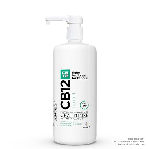 CB12 Mild Mint Menthol Mouthwash, 1000 ml