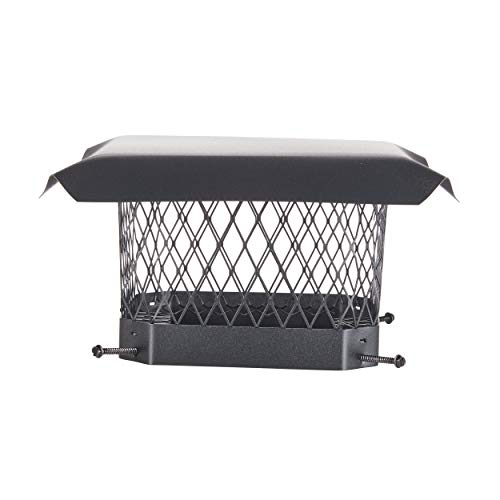 Shelter 9" x 9" Single Flue Bolt-On Chimney Cap, Fully Assembled, Galvanized Steel