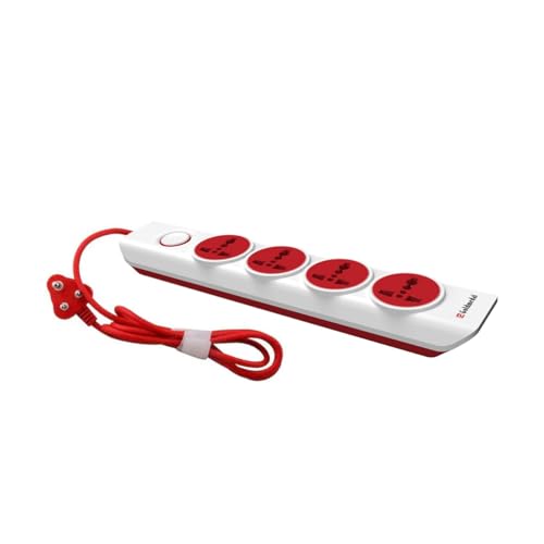 Goldmedal i-Design 4x4 Power Strip | 2 m Cord | 4 Universal Sockets Individual Switches with LED Indicators | Extension Board for Home & Office