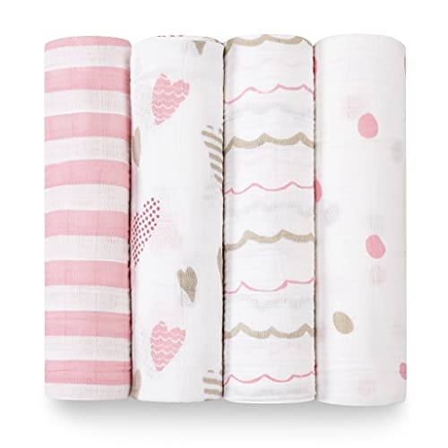 aden + anais Boutique Muslin Swaddle Blankets 4 Pack