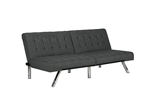 DHP Emily futon in gray linen