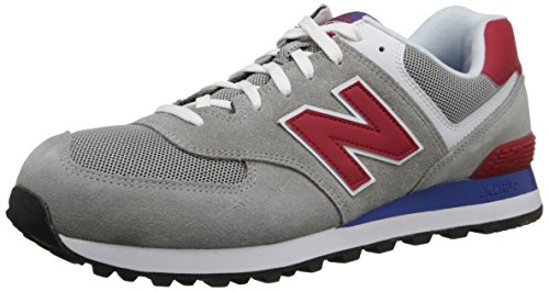 New Balance Men's ML574 Core Plus Pack Running Shoe, Grey/Red mid-sole  color Blue/White, 10.5 D US | Pricepulse