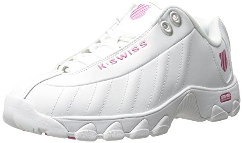K-Swiss Women's ST329 CMF Sneaker, White/Shocking Pink, 8 M