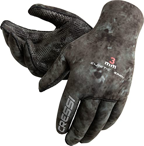 Cressi Tracina Neoprene Spearfishing Gloves - Camouflage Dark, Medium
