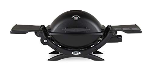 Weber Q1200 Liquid Propane Portable Gas Grill for Travel and Camping, 1 Burner, Black
