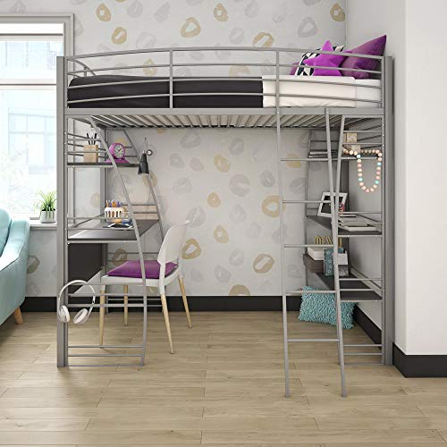 DHP Studio Loft Bunk Bed Over Desk Customer Favorite This bed provides ample storage space