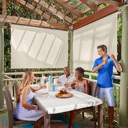 Coolaroo Outdoor Cordless Sun Blocking Roller Shade