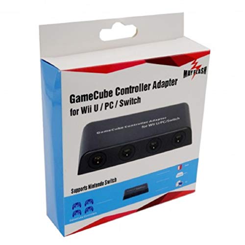 MAYFLASH Gamecube Controller Adapter for Wii U, PC Windows and Switch/Switch 2, 4 Ports