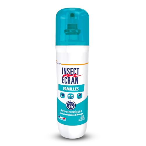 INSECT ECRAN - Anti-moustiques -Efficacité 6h - Spray répulsif peau - Protection contre les piqûres de moustiques - Familles - 100 ml