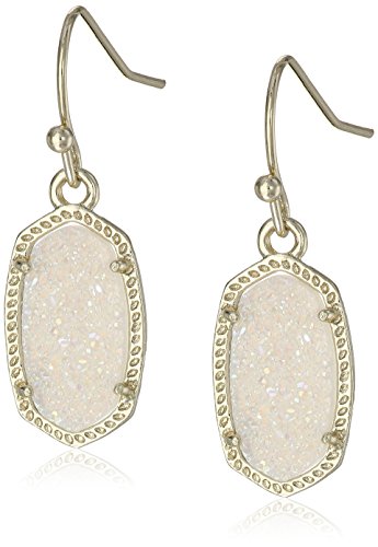 Kendra Scott Lee Drop Earrings for Women, Fashion Jewelry, Gold-Plated, Iridescent Drusy