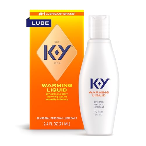 K-Y Warming Liquid Lube, Sensorial Personal Lubricant, Glycerin Based Formula, Safe to Use with Latex Condoms, for Men, Women and Couples, 2.4 FL OZ