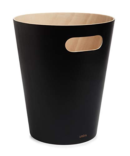 (-32%) Umbra Woodrow Abfalleimer Holz, 7, 5l, Schwarz/Natur