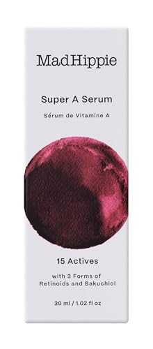 Mad Hippie Super A Retinol Serum for Face – Potent Skin Repair & Anti-Aging Serum with 3 Retinoids, Bakuchiol + Hydrating Hyaluronic Acid, 1.02 Oz
