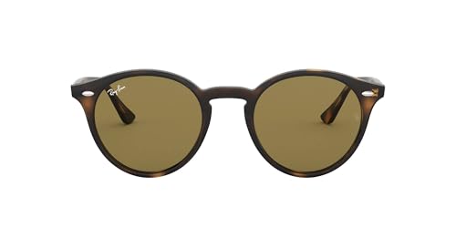 Ray-Ban RB2180 Round Sunglasses, Light Havana/Dark Brown, 49 mm | Pricepulse