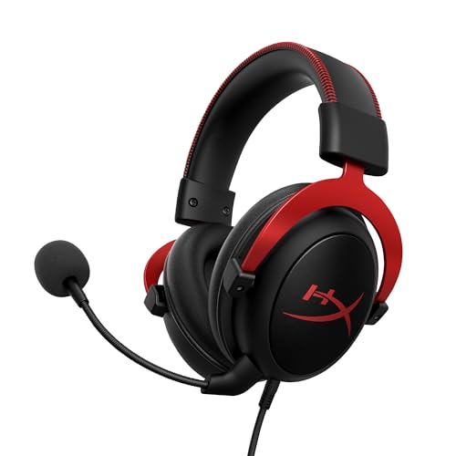 HyperX Cloud II Gaming Headset - 7.1 Surround Sound, Red