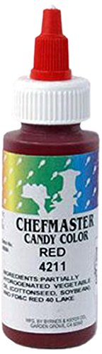 Chefmaster Red Candy Color | True-Tone Shades | Oil-Based | Professional-Grade Dye | Chocolate, Strawberries, Cake Pops | Decorating | 2 oz