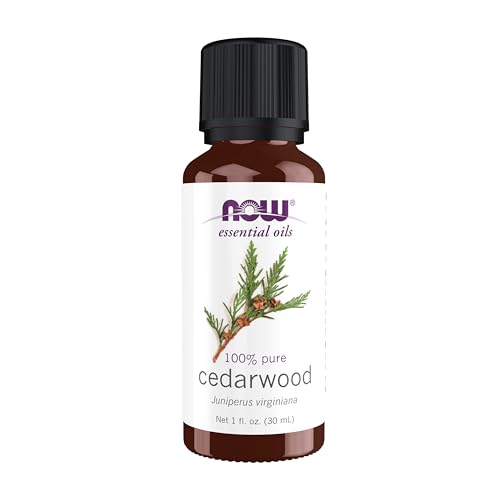 NOW Essential Oils, Cedarwood Oil, Strengthening Aromatherapy Scent, Steam Distilled, 100% Pure, Vegan, Child Resistant Cap, 1-Ounce