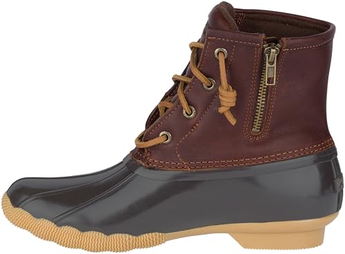 Sperry Womens Saltwater Boots, Tan/Dk Brown, 8.5